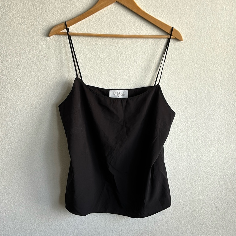 NWOT Mare Mare Anthropologie Simple Black Spaghetti Strap Tank Top Size M